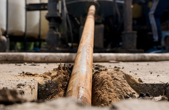 Horizontal Pipe Boring into Ground